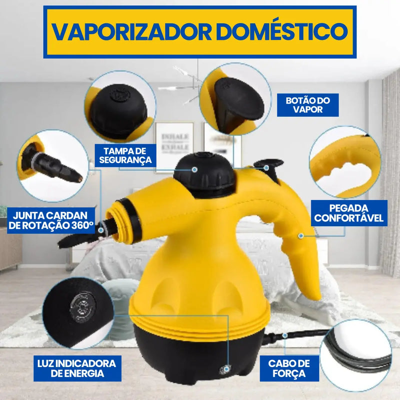 Vaporizador Doméstico 9 em 1 - Máquina a Vapor de Alta Temperatura
